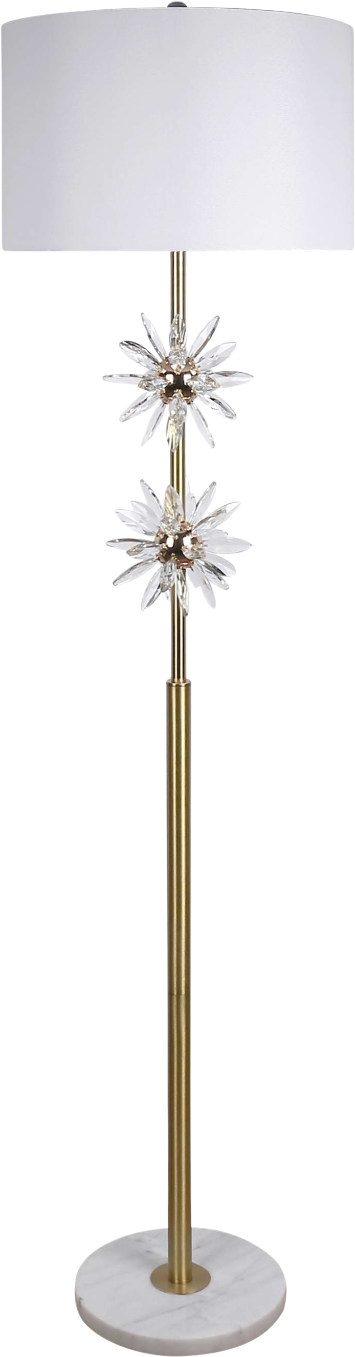 Crystal Bloom I Metal and Crystal Floor Lamp