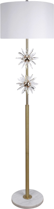 Crystal Bloom I Metal and Crystal Floor Lamp