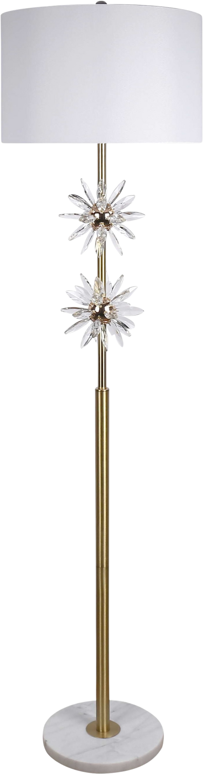 Crystal Bloom I Metal and Crystal Floor Lamp