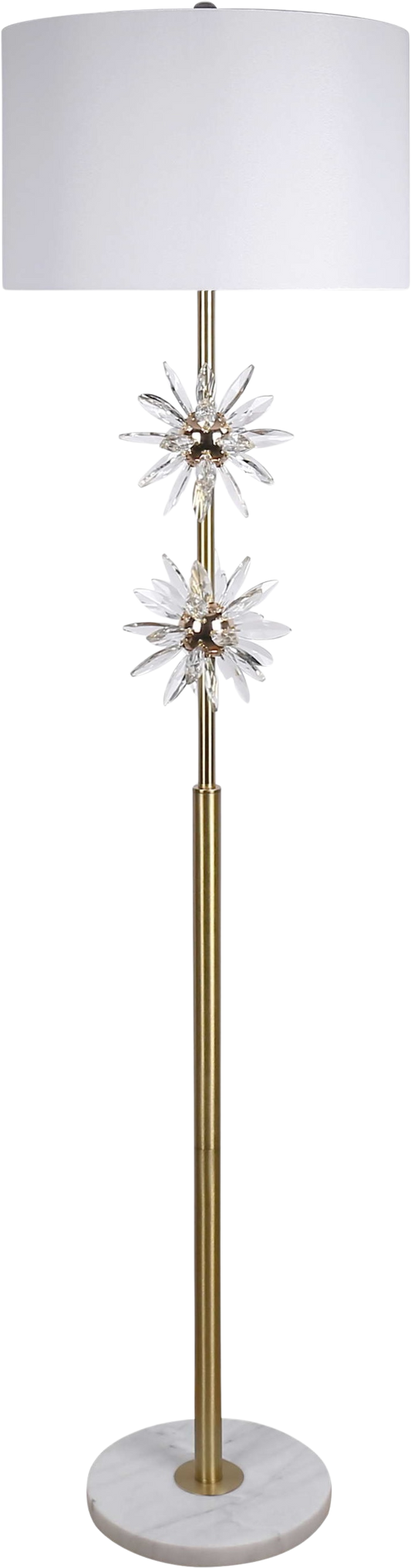 Crystal Bloom I Metal and Crystal Floor Lamp