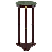 Mesa auxiliar decorativa redonda de mármol Edie Merlot