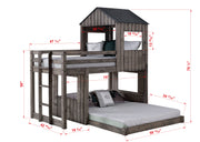 Loft para acampar con dos camas individuales o completo 