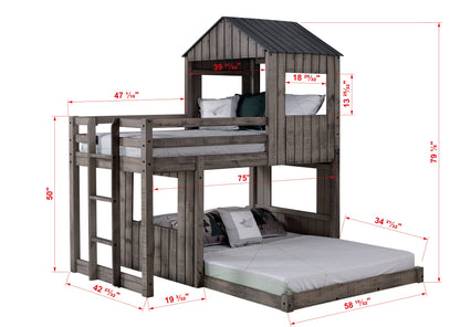 Loft para acampar con dos camas individuales o completo 