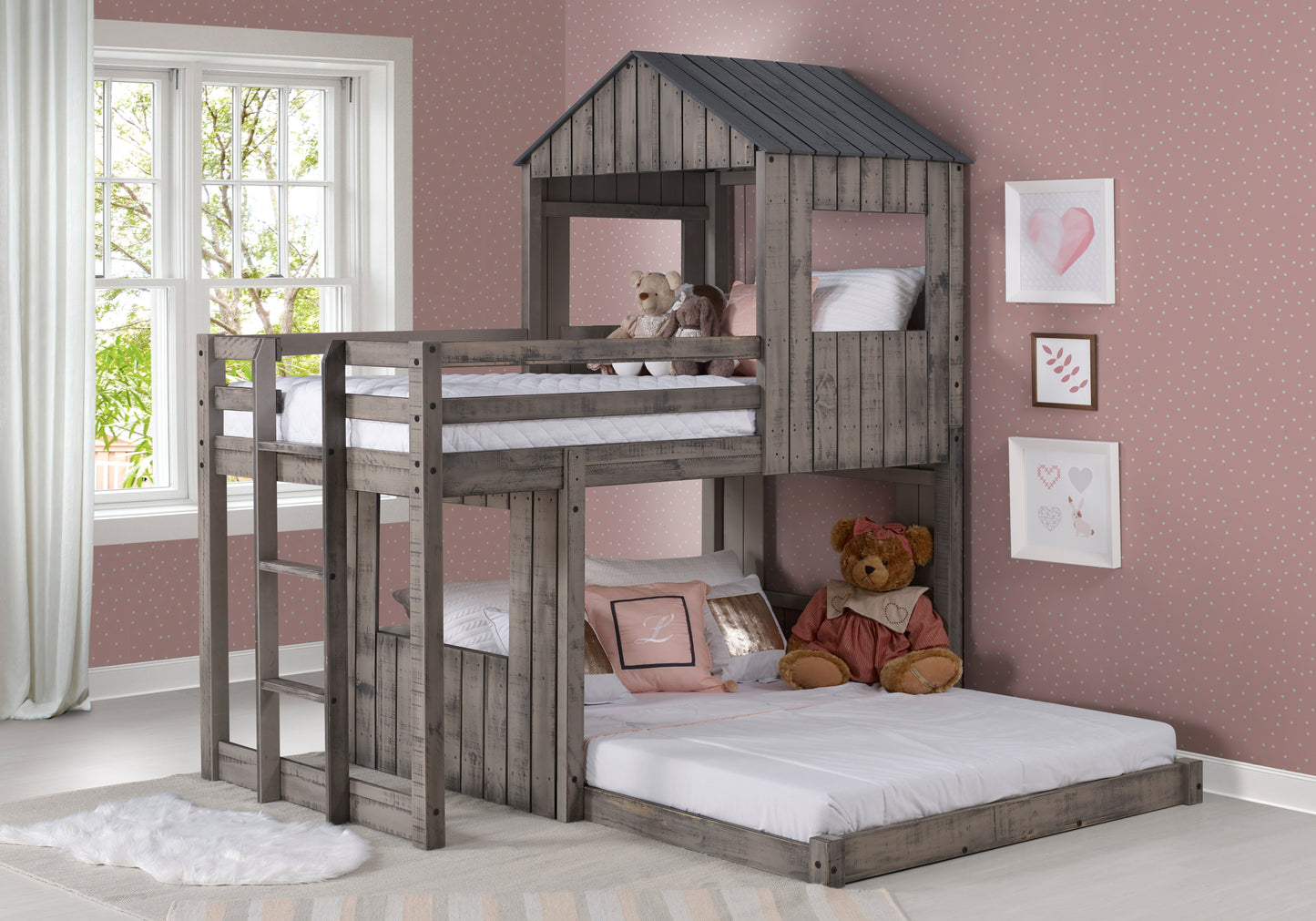 Loft para acampar con dos camas individuales o completo 