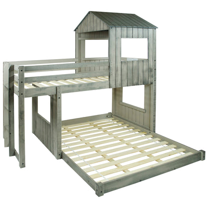 Campsite Twin over Full Loft Bunkbed