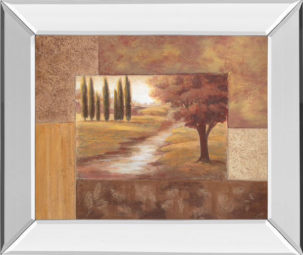 Mirrored Frame Peaceful Stream II By Vivian Flasch