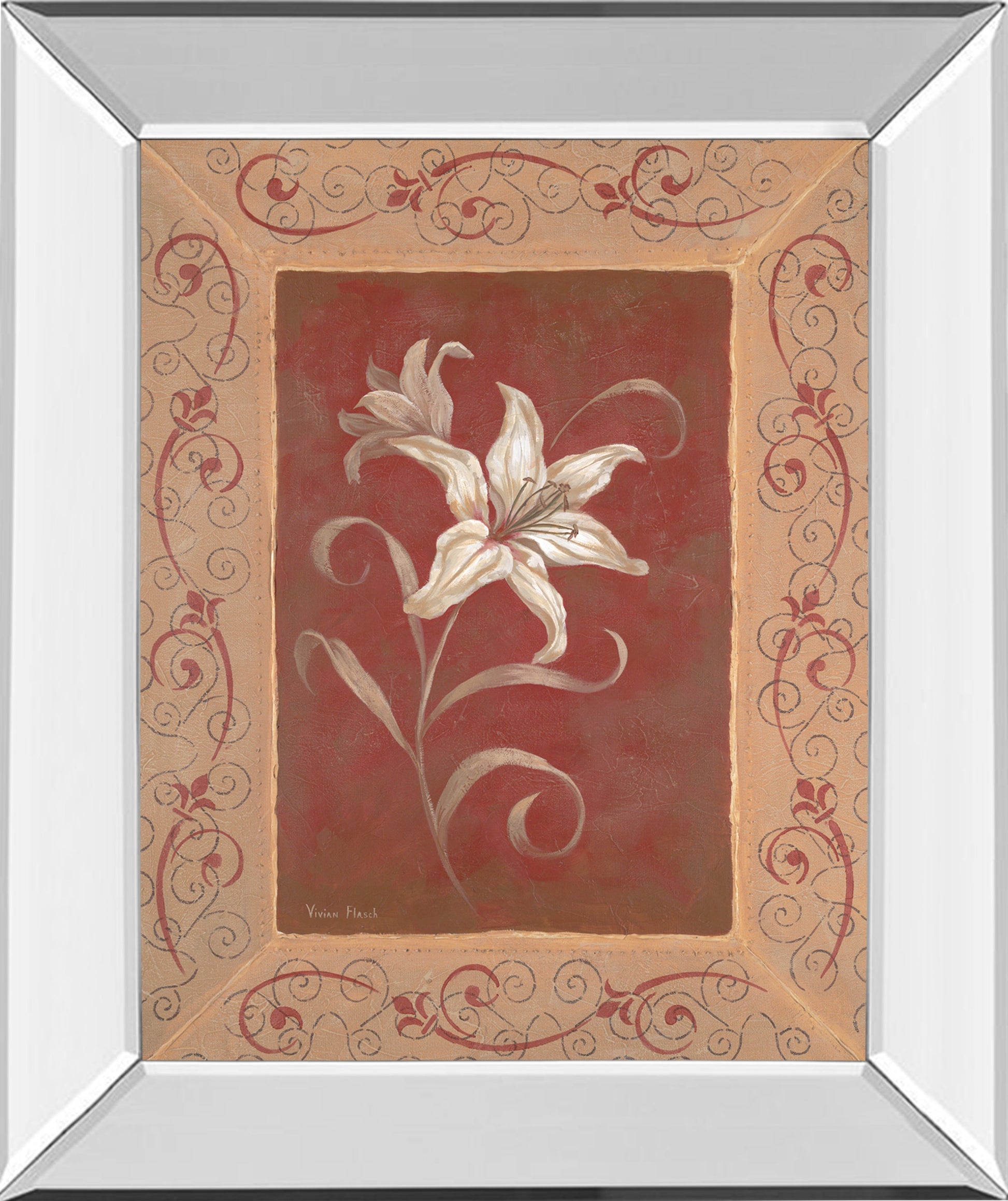 Mirrored Frame Amanda'S Lily By Vivian Flasch