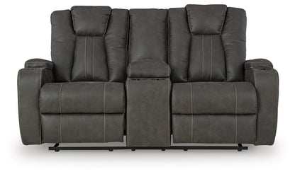 Loveseat reclinable Glider Glider con consola 