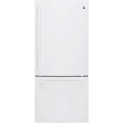 GE 30-inch, 20.9 cu. ft. Bottom Freezer Refrigerator GDE21EGKWW IMAGE 1