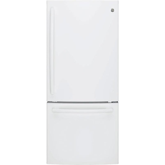 GE 30-inch, 20.9 cu. ft. Bottom Freezer Refrigerator GDE21EGKWW IMAGE 1