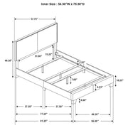 Boyd Upholstered  Panel Bed Charcoal