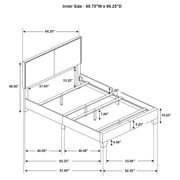 Boyd Upholstered  Panel Bed Charcoal