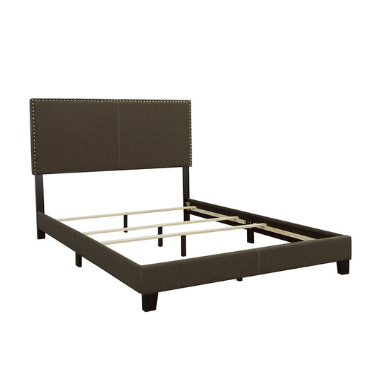 Boyd Upholstered  Panel Bed Charcoal