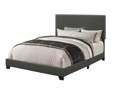 Boyd Upholstered  Panel Bed Charcoal
