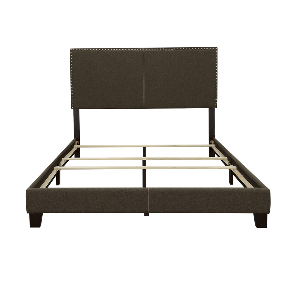 Boyd Upholstered  Panel Bed Charcoal