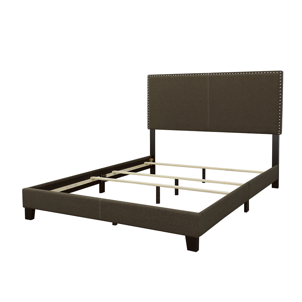Boyd Upholstered  Panel Bed Charcoal
