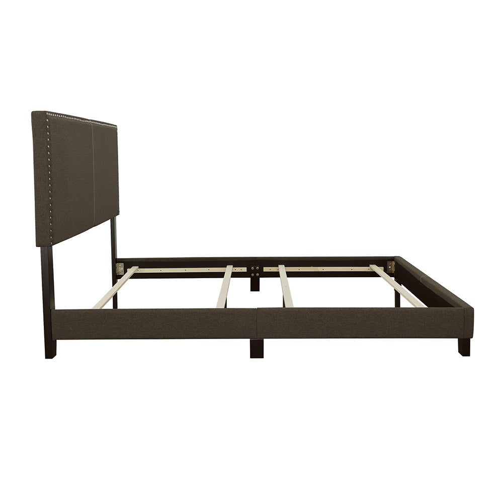 Boyd Upholstered  Panel Bed Charcoal