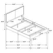 Boyd Upholstered  Panel Bed Charcoal