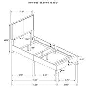 Boyd Upholstered  Panel Bed Charcoal