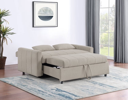 Portland Boucle Upholstered Sleeper Sofa Bed Copper