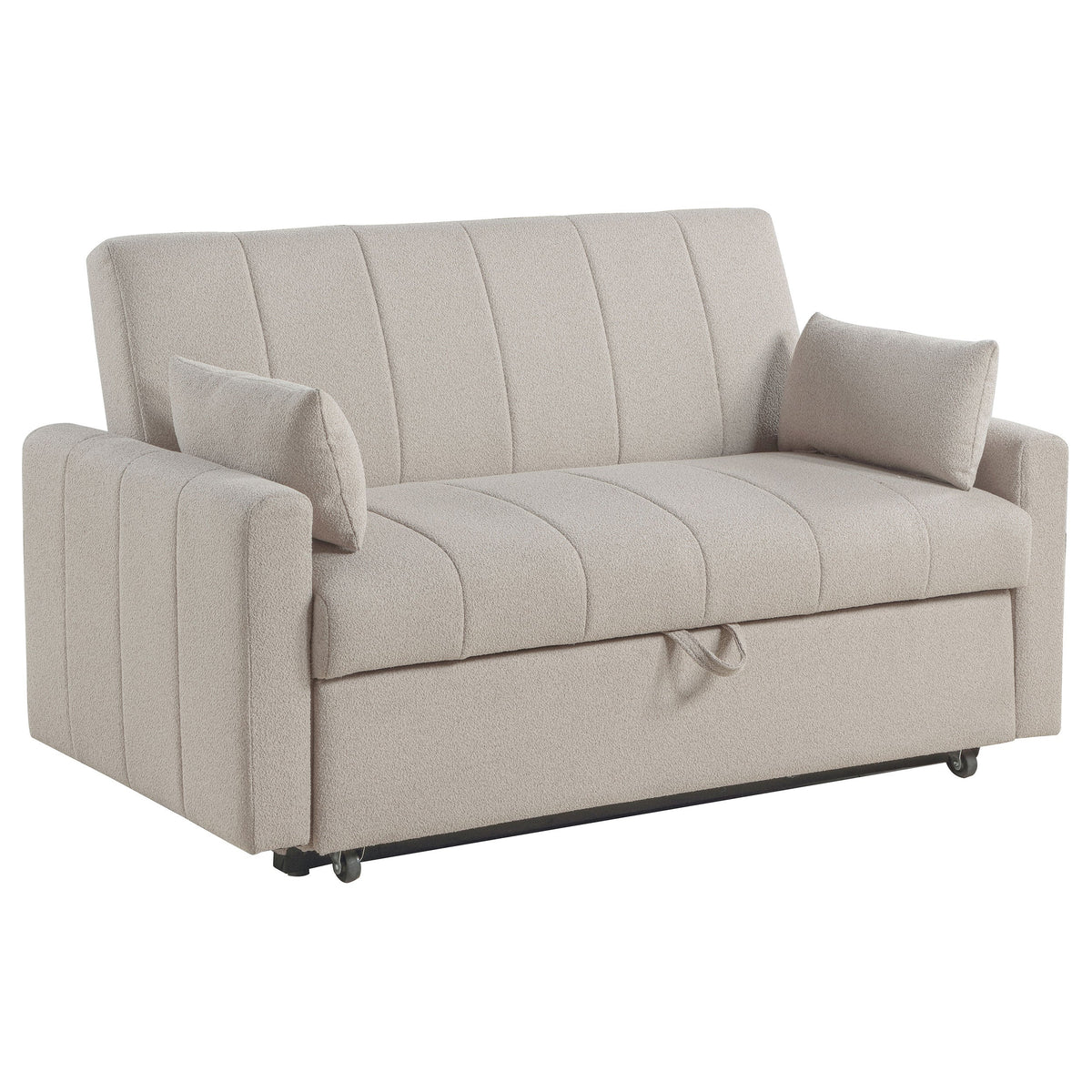 Sofá cama tapizado Portland Boucle color cobre