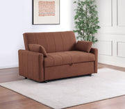 Sofá cama tapizado Portland Boucle color cobre