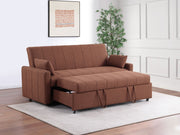 Sofá cama tapizado Portland Boucle color cobre