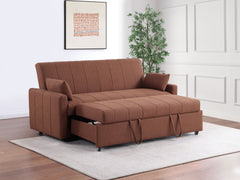 Sofá cama tapizado Portland Boucle color cobre