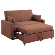 Sofá cama tapizado Portland Boucle color cobre