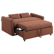 Sofá cama tapizado Portland Boucle color cobre