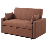 Sofá cama tapizado Portland Boucle color cobre