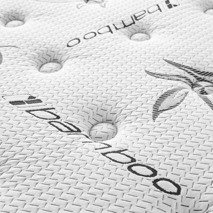 Colchón híbrido de espuma viscoelástica con parte superior europea de bambú Sommet de 13 pulgadas