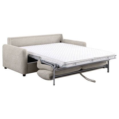 Sofá cama tapizado Rylie con colchón beige
