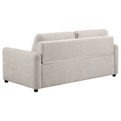 Sofá cama tapizado Rylie con colchón beige