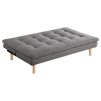 Sofá cama convertible capitoné tapizado Scout gris