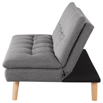 Sofá cama convertible capitoné tapizado Scout gris