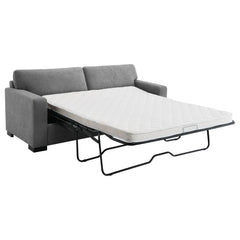 Sofá cama tapizado Simpson con colchón gris