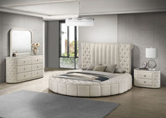 Sonya Upholstered  Bedroom Set Ivory
