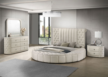 Sonya Upholstered  Bedroom Set Ivory