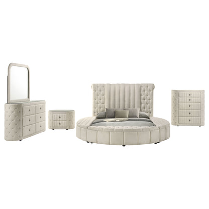 Sonya Upholstered  Bedroom Set Ivory