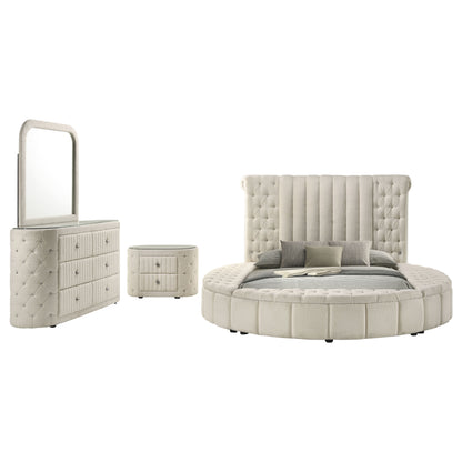 Sonya Upholstered  Bedroom Set Ivory
