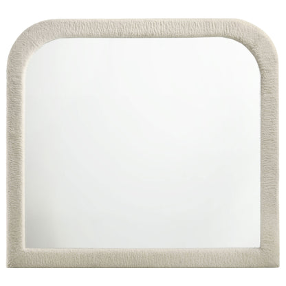 Sonya Upholstered Bedroom Dresser Mirror Ivory