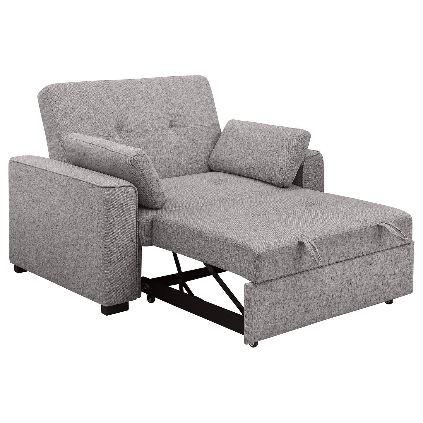 Edith Upholstered Convertible Sleeper Sofa Bed Beige