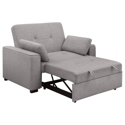 Edith Upholstered Convertible Sleeper Sofa Bed Beige