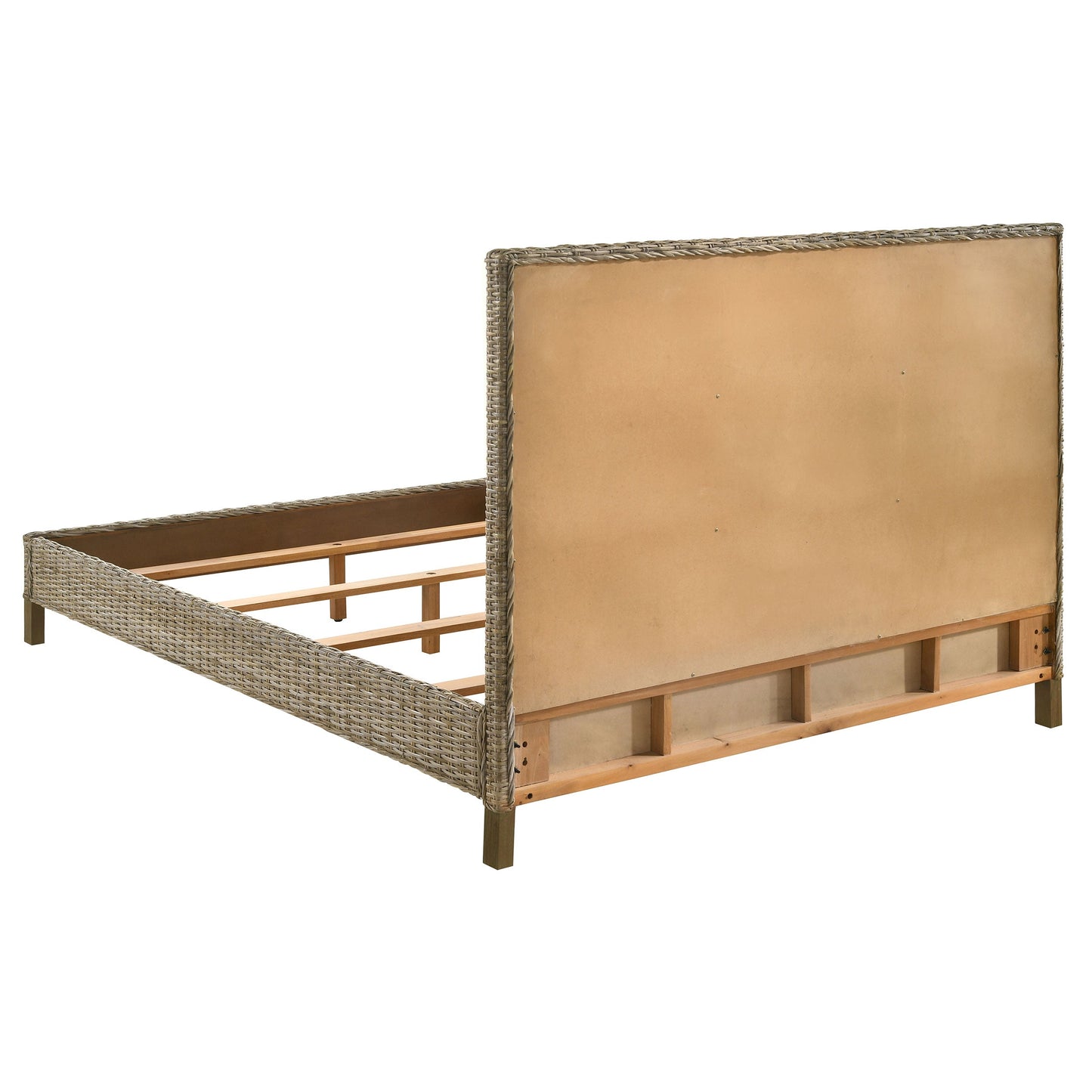 Cama con paneles de madera Zyla Kubu gris