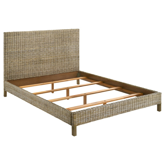 Zyla Wood  Panel Bed Kubu Grey
