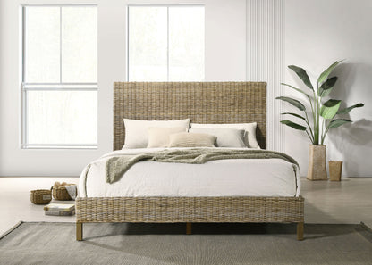 Cama con paneles de madera Zyla Kubu gris