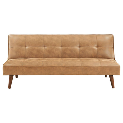 Jenson Upholstered Tufted Convertible Sofa Bed Dark Coffee