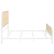 Cama de metal con estructura de caña abierta Lanewood, color negro
