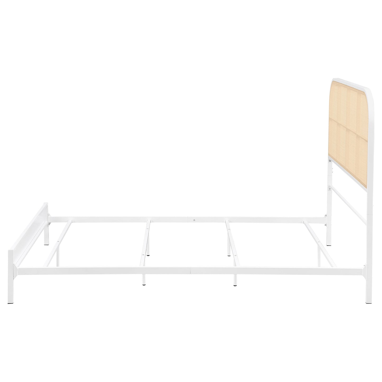 Cama de metal de ratán Amherst Radio Weave negra